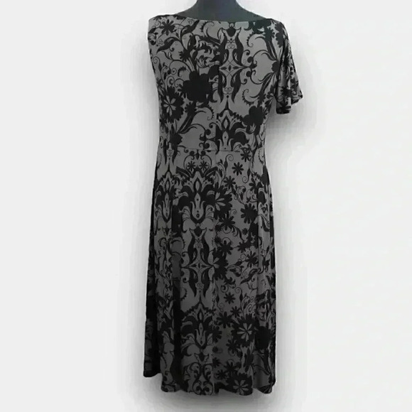 JOCKEY ladies maxi dress one shoulder MEDIUM grey black - Picture 3 of 9